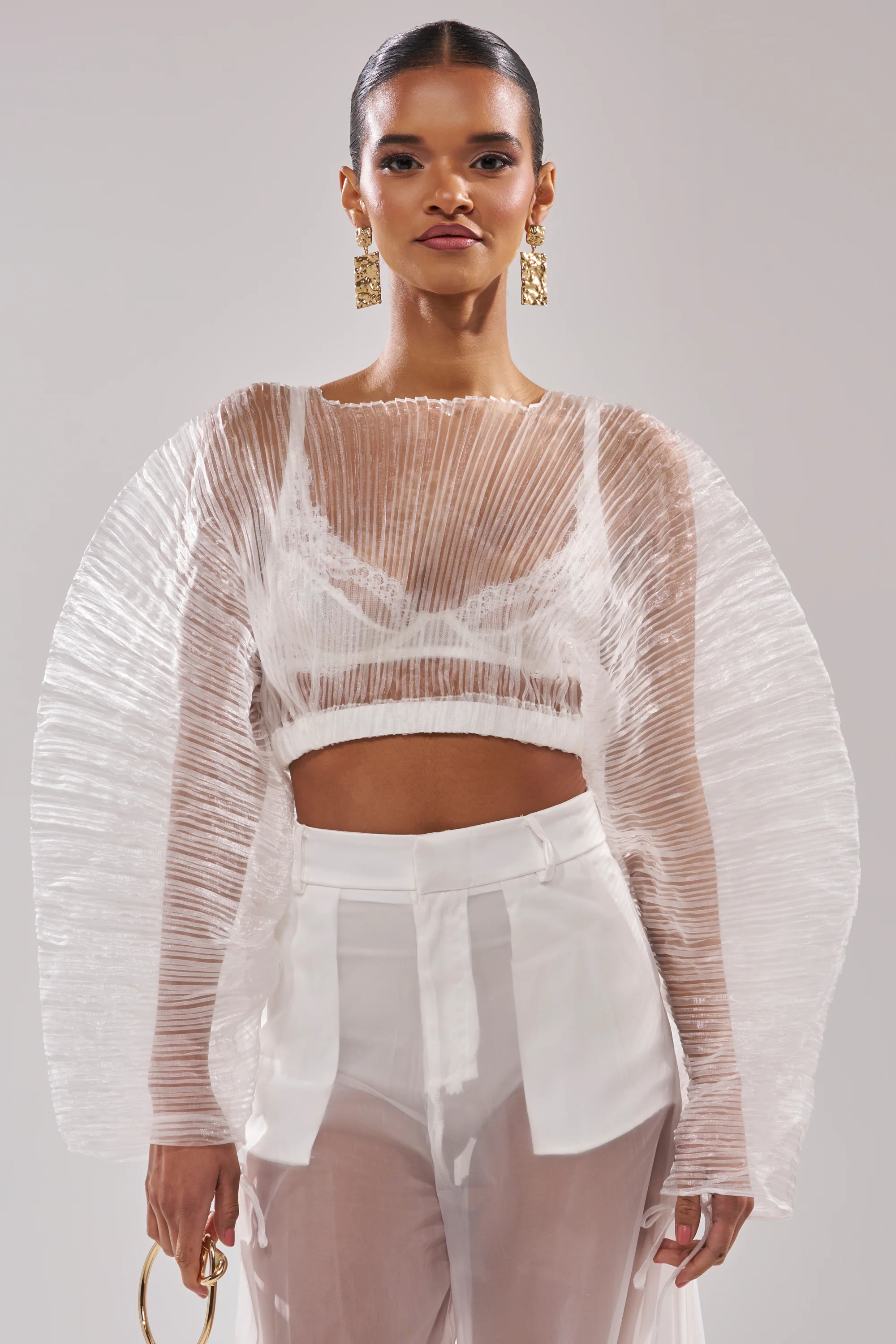 VACATION MODE PLEATED BLOUSE - Image 2