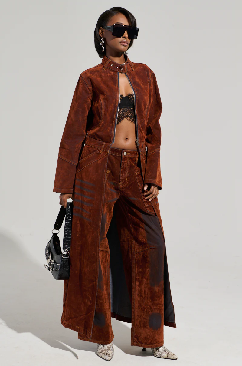 VALERIE VELVET EFFECT TRENCH - Image 2