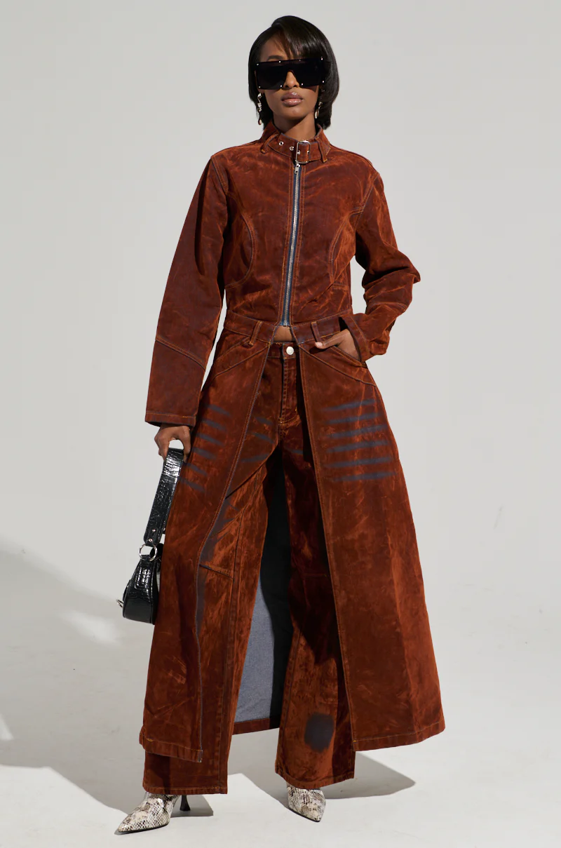 VALERIE VELVET EFFECT TRENCH - Image 5