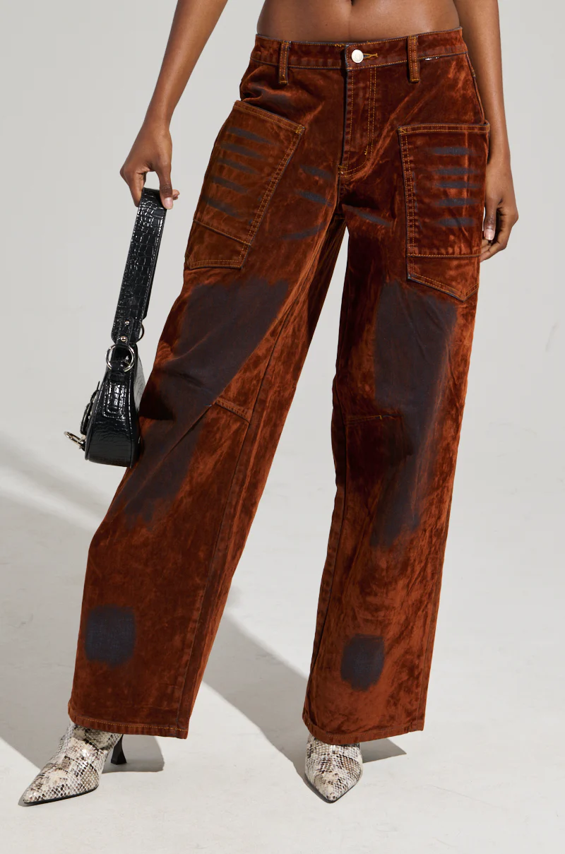 VALERIE VELVET EFFECT WIDE LEG PANT - Image 2