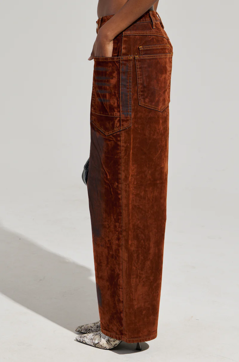 VALERIE VELVET EFFECT WIDE LEG PANT - Image 3