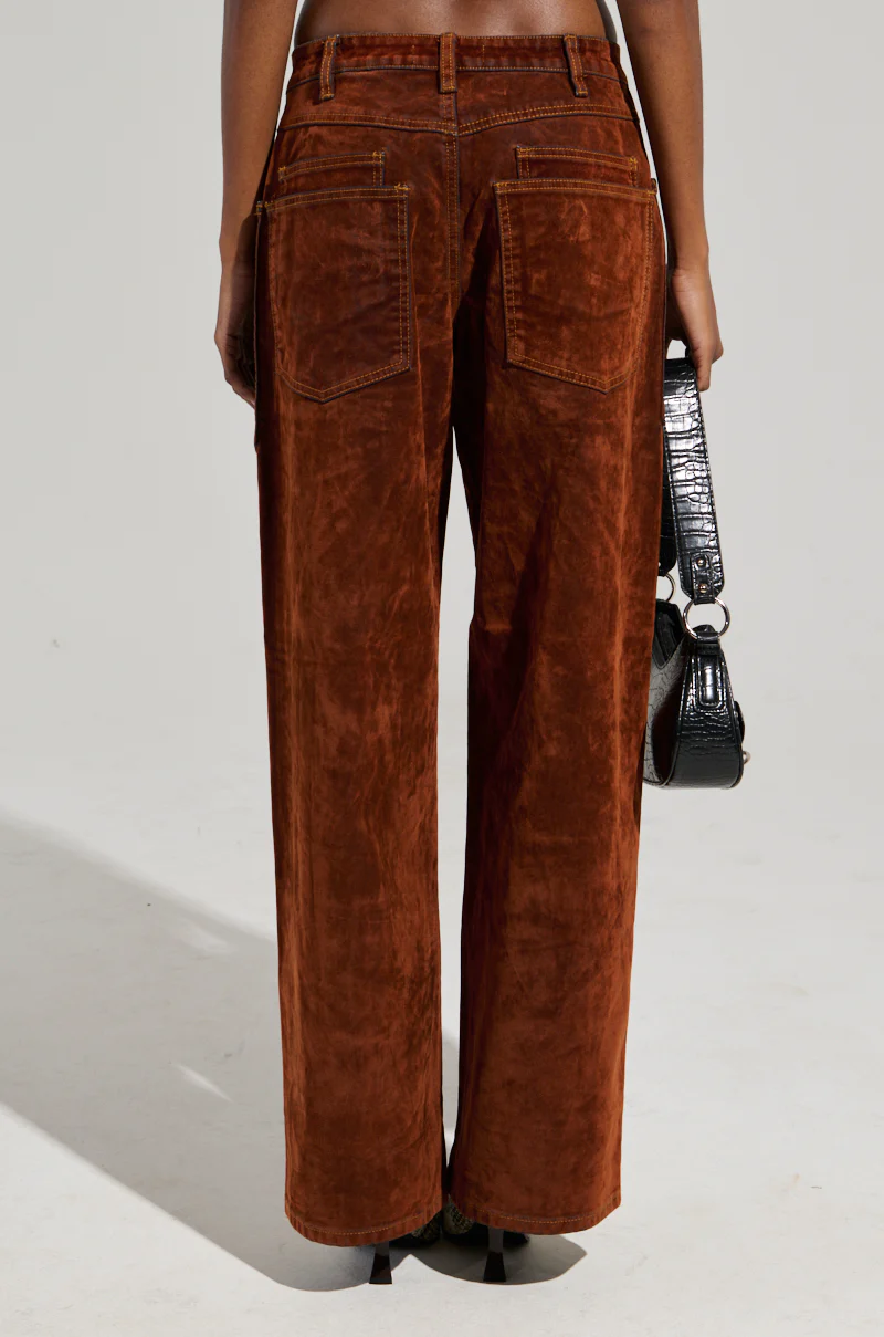 VALERIE VELVET EFFECT WIDE LEG PANT - Image 4