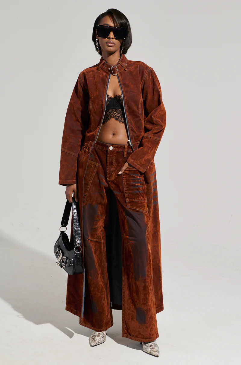 VALERIE VELVET EFFECT WIDE LEG PANT - Image 7