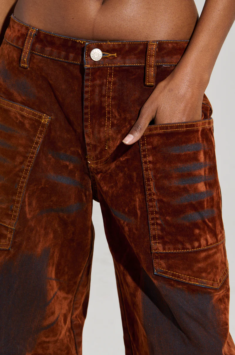 VALERIE VELVET EFFECT WIDE LEG PANT - Image 9