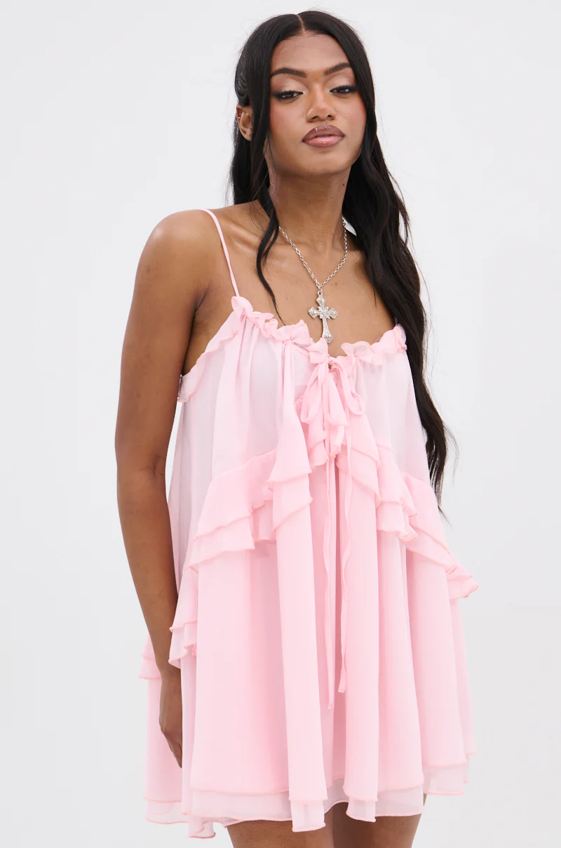 VANJA CHIFFON MINI DRESS - Image 4