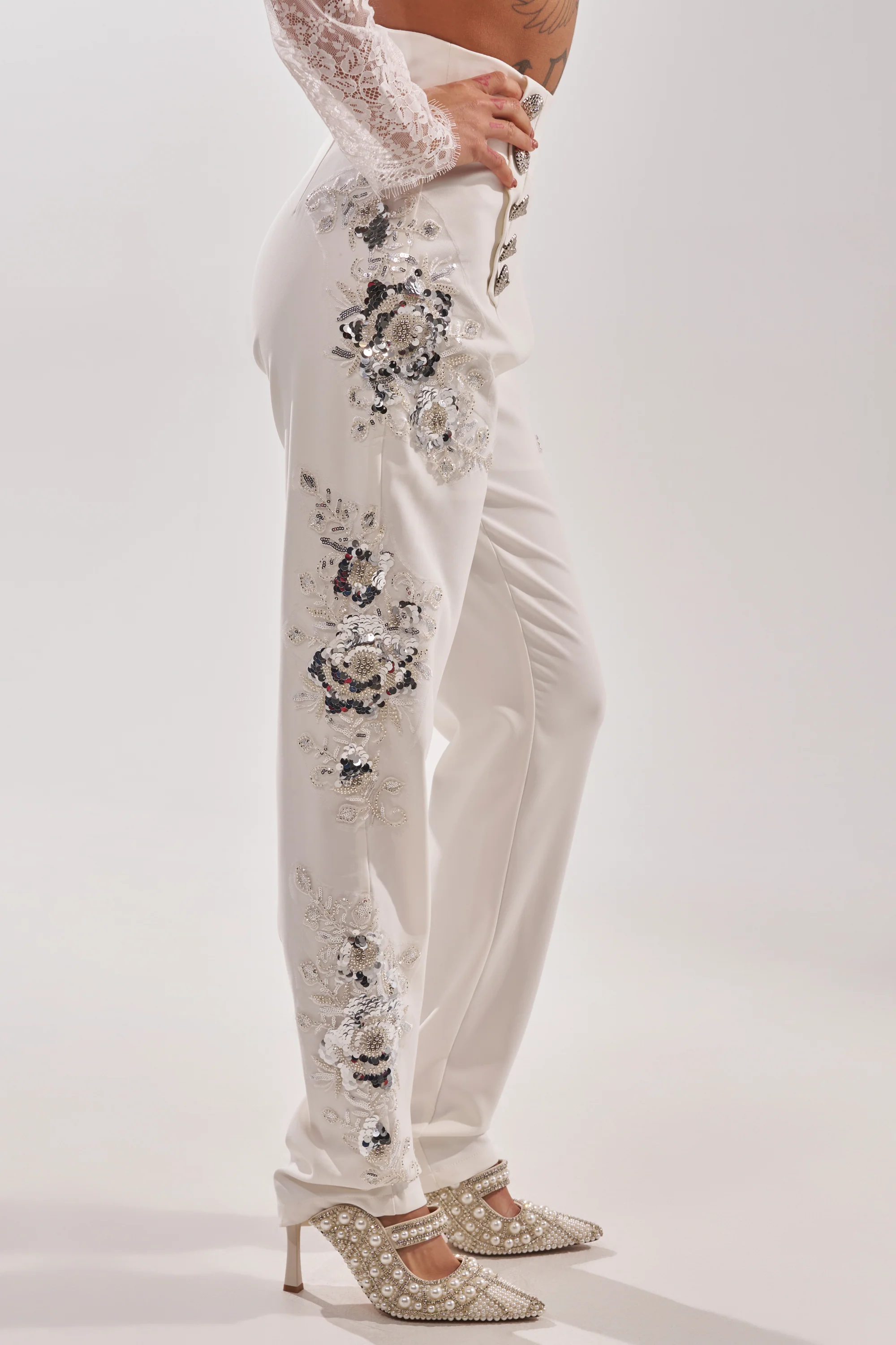 VENETIAN EMBELLISHED TROUSER - Image 2