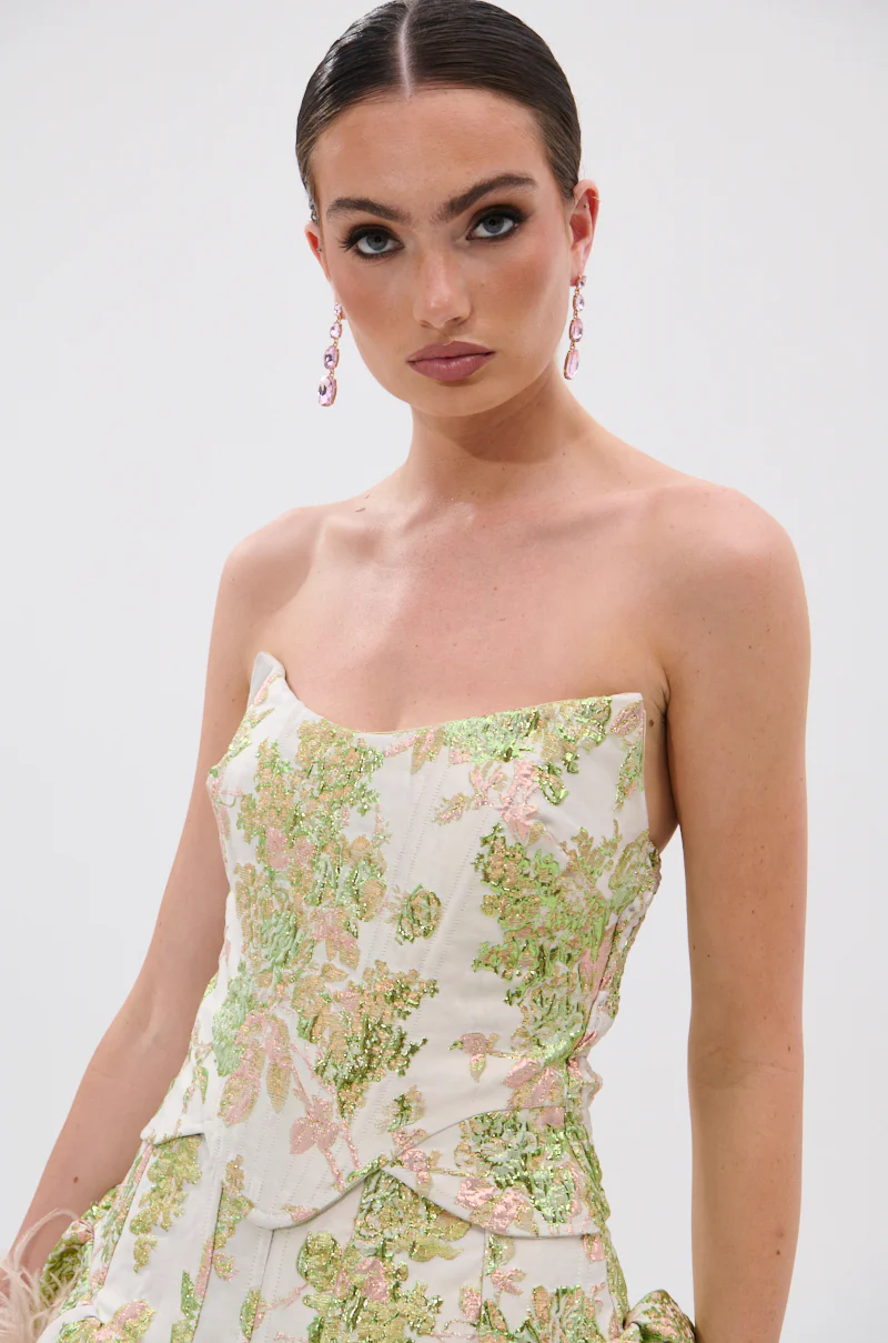 VENETIAN FLORAL BROCADE CORSET - Image 3