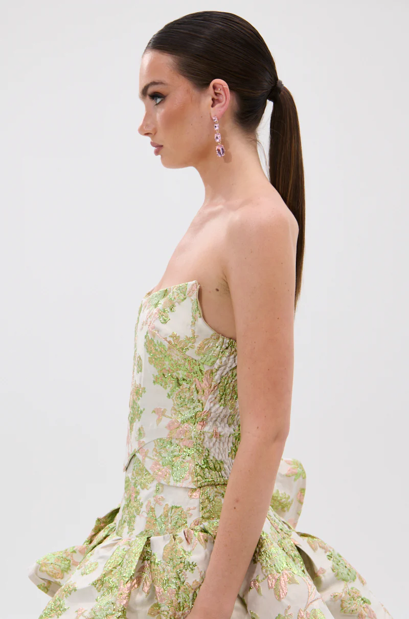 VENETIAN FLORAL BROCADE CORSET - Image 4
