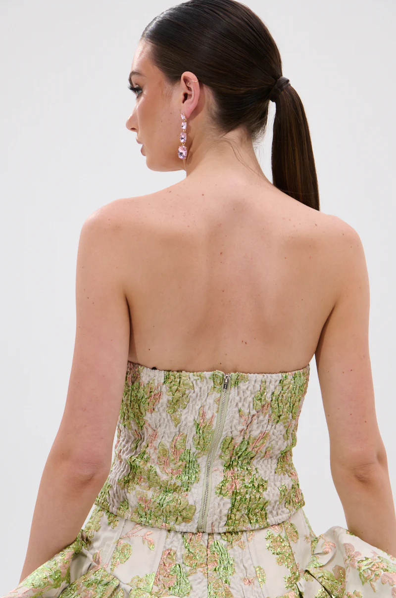 VENETIAN FLORAL BROCADE CORSET - Image 5