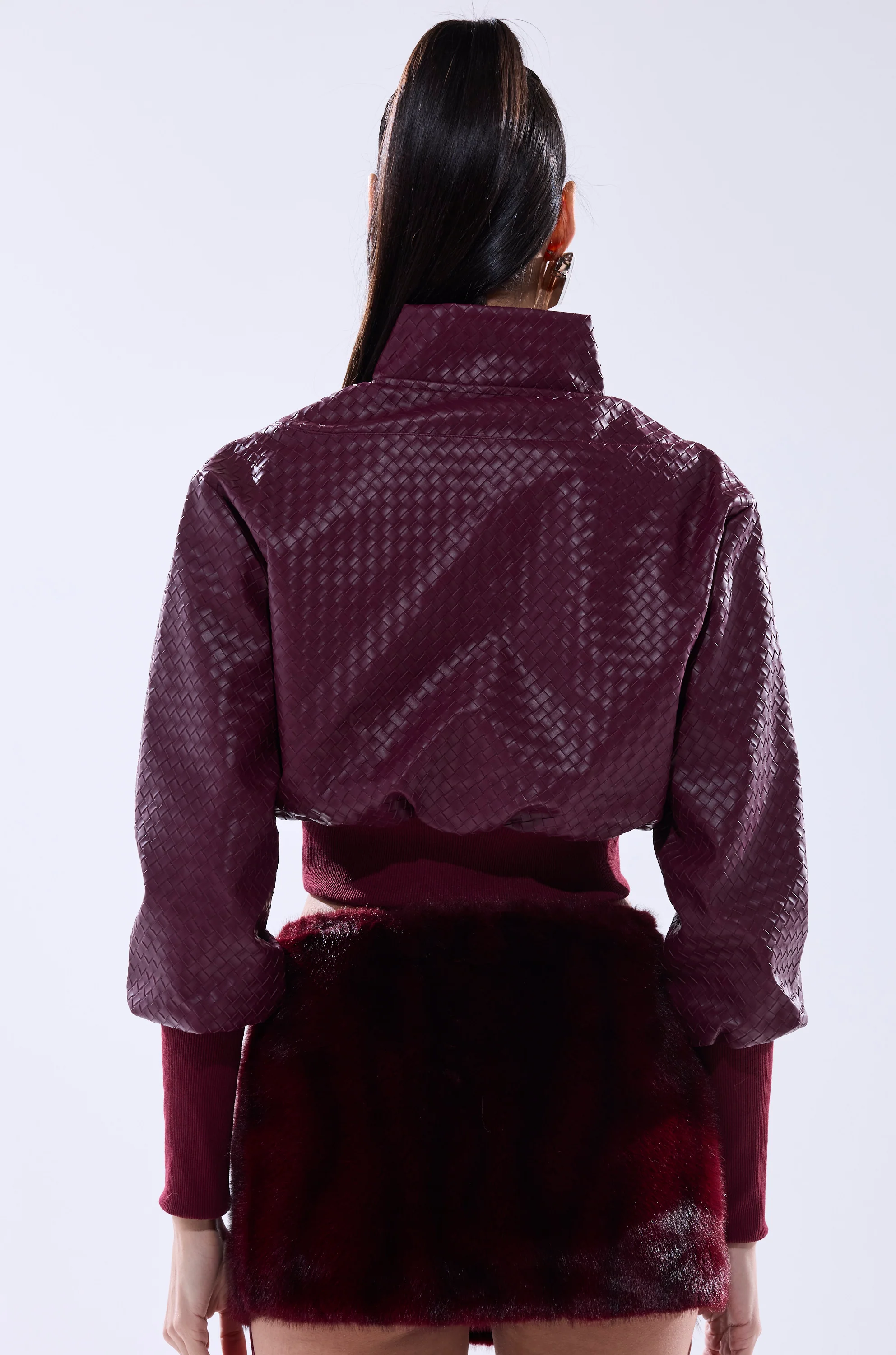 VENETTA FAUX LEATHER QUARTER ZIP SWEATSHIRT - Image 10