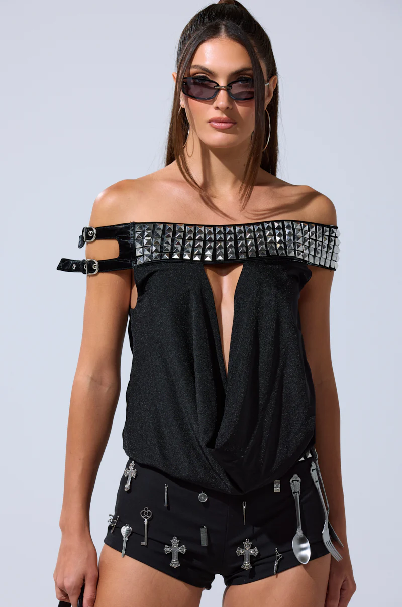 VENUS STUDDED OFF-THE-SHOULDER TOP - Image 4
