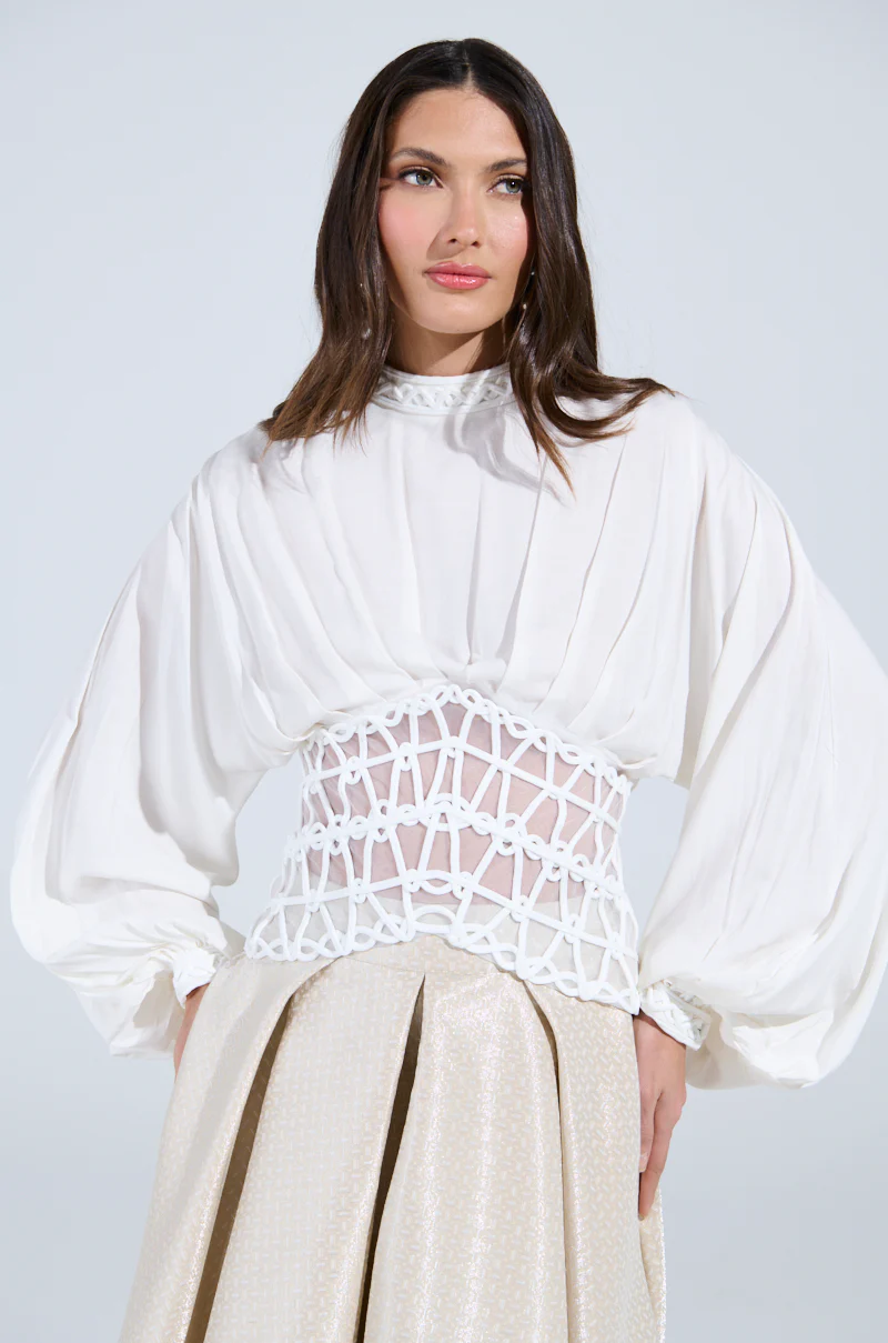VERA WOVEN TRIM BLOUSE - Image 2