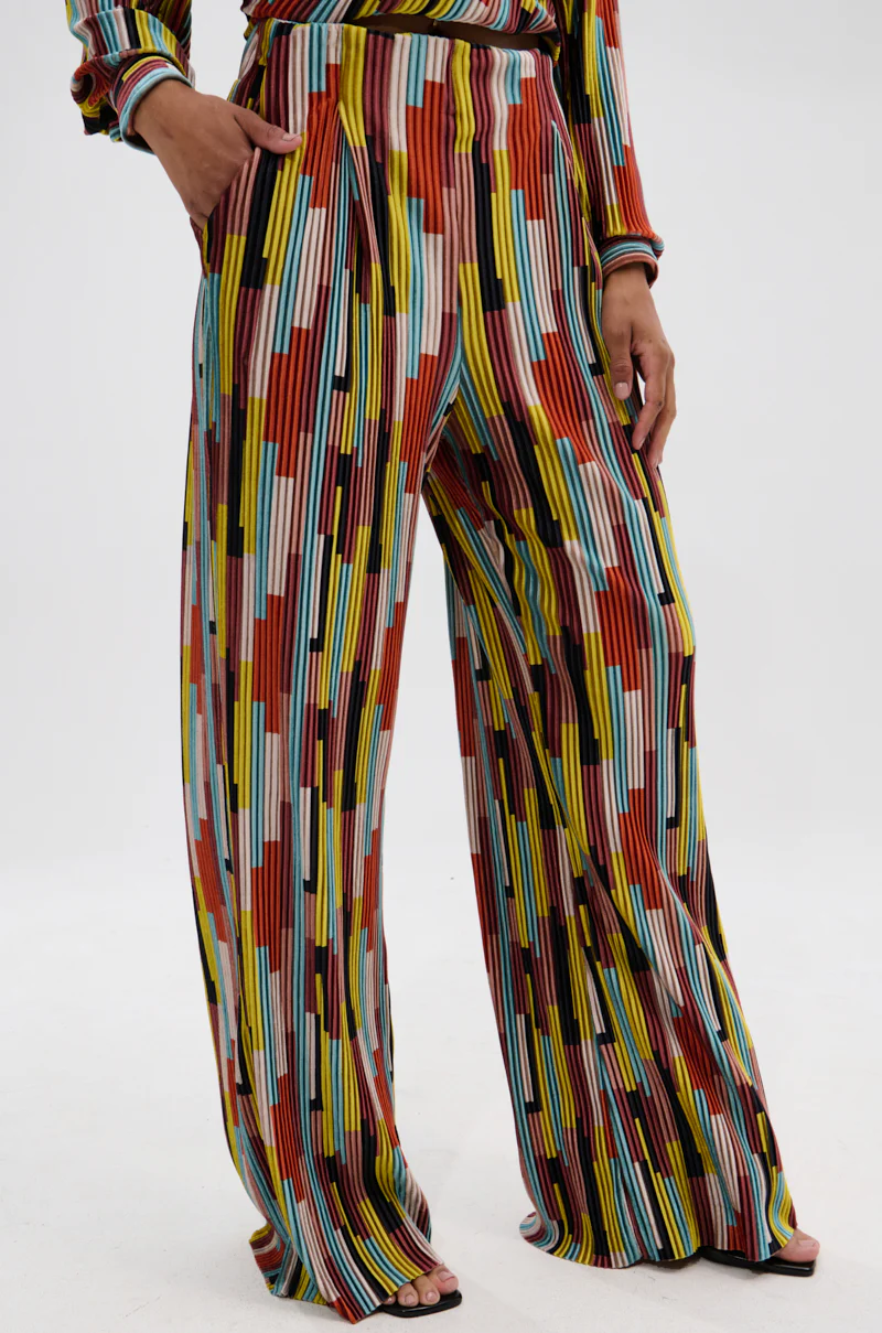 VIBES FEEL GOOD VELVET PALAZZO PANT - Image 3