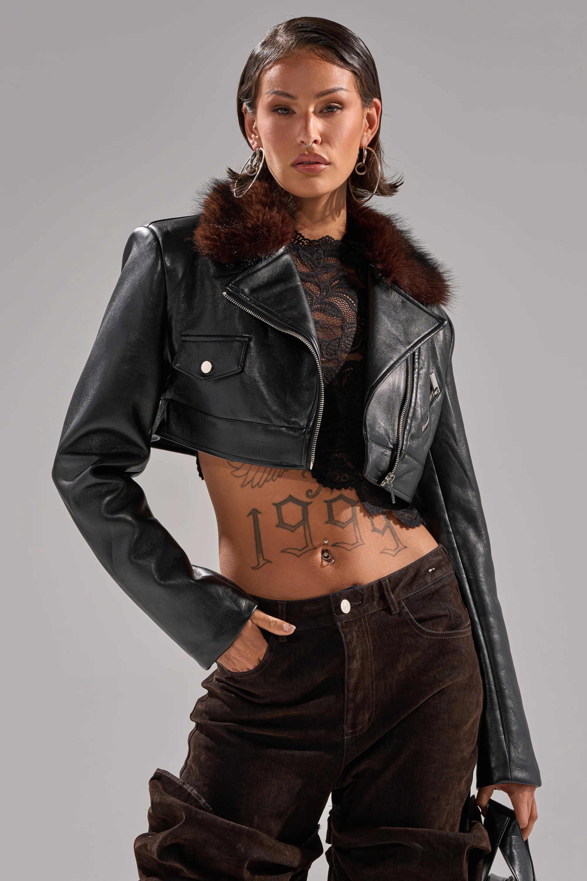 VICTORIA FUR TRIM MOTO - Image 3