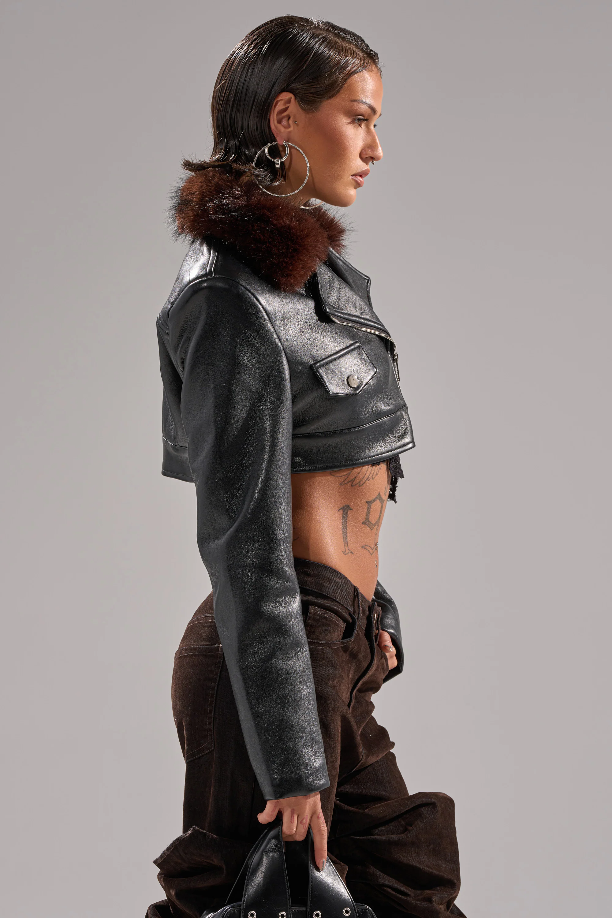 VICTORIA FUR TRIM MOTO - Image 5