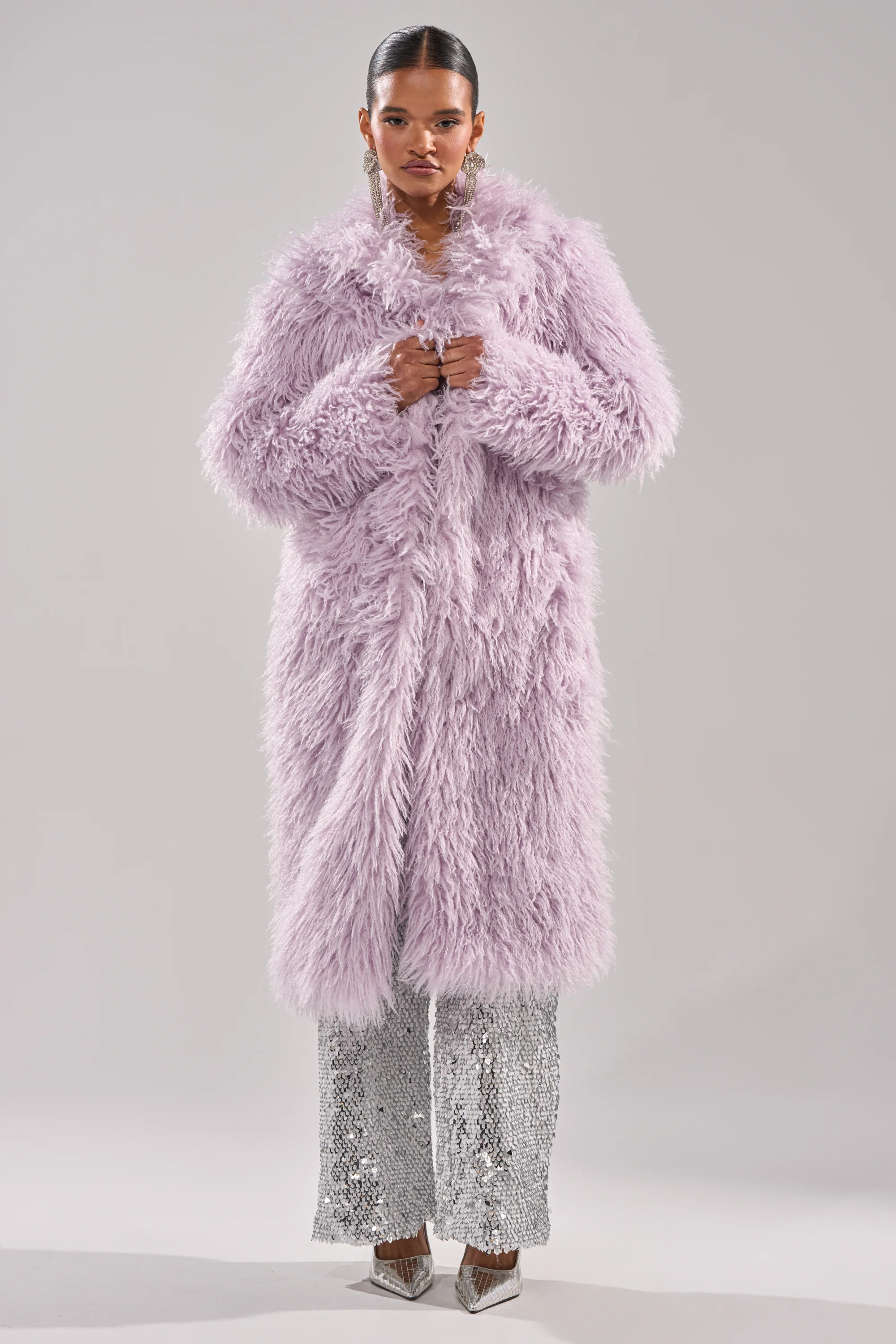 VIOLET SKIES FAUX FUR COAT - Image 2