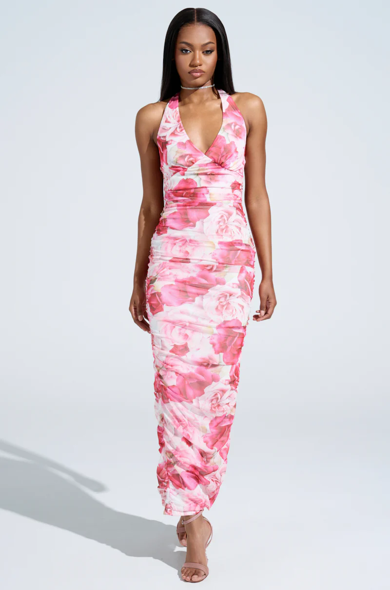 VIOLETS FOR ROSES PRINTED MAXI DRESS - Image 2