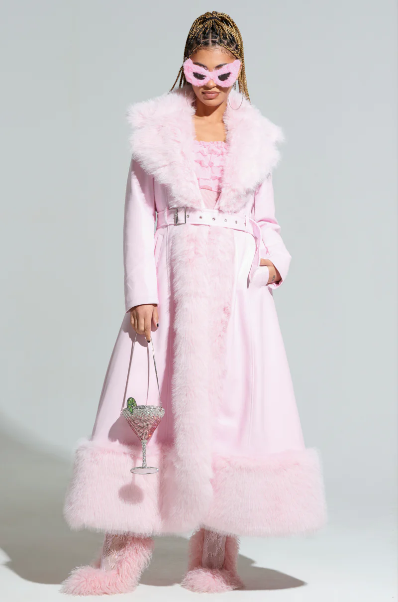 VIVIAN FUR TRIM COAT - Image 2