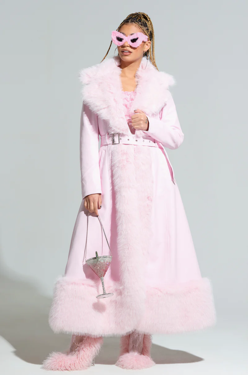 VIVIAN FUR TRIM COAT - Image 4