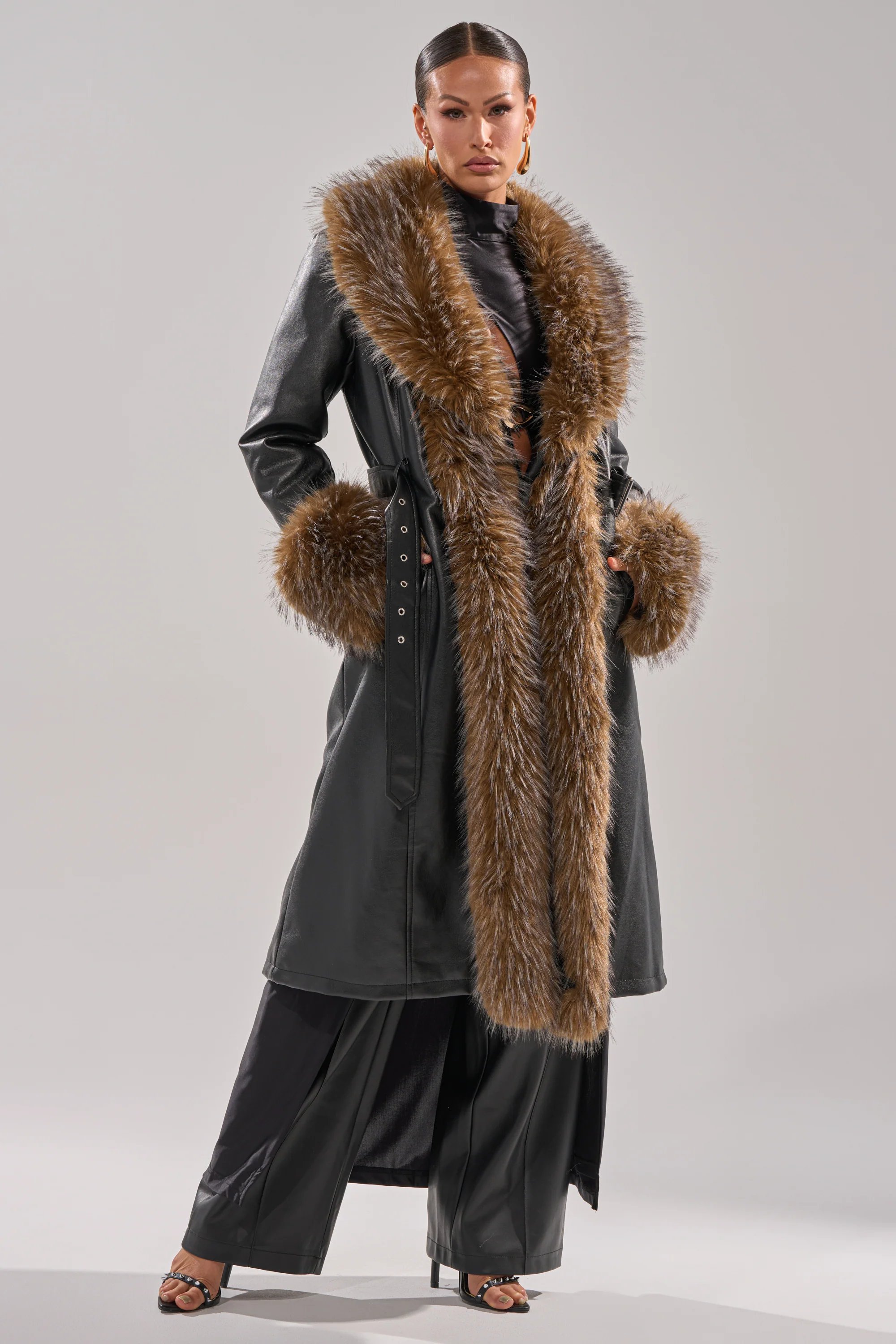 VOODOO FUR TRIM TRENCH - Image 2