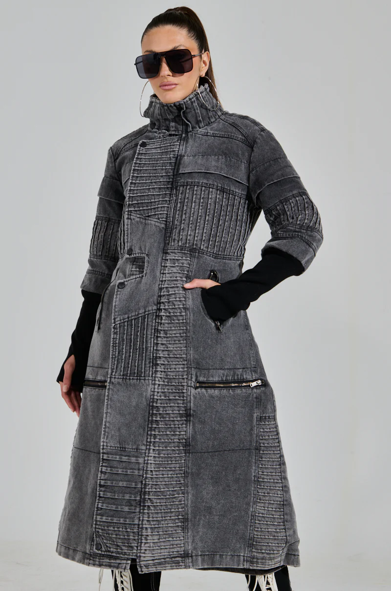 VORTEX DENIM TRENCH COAT - Image 2