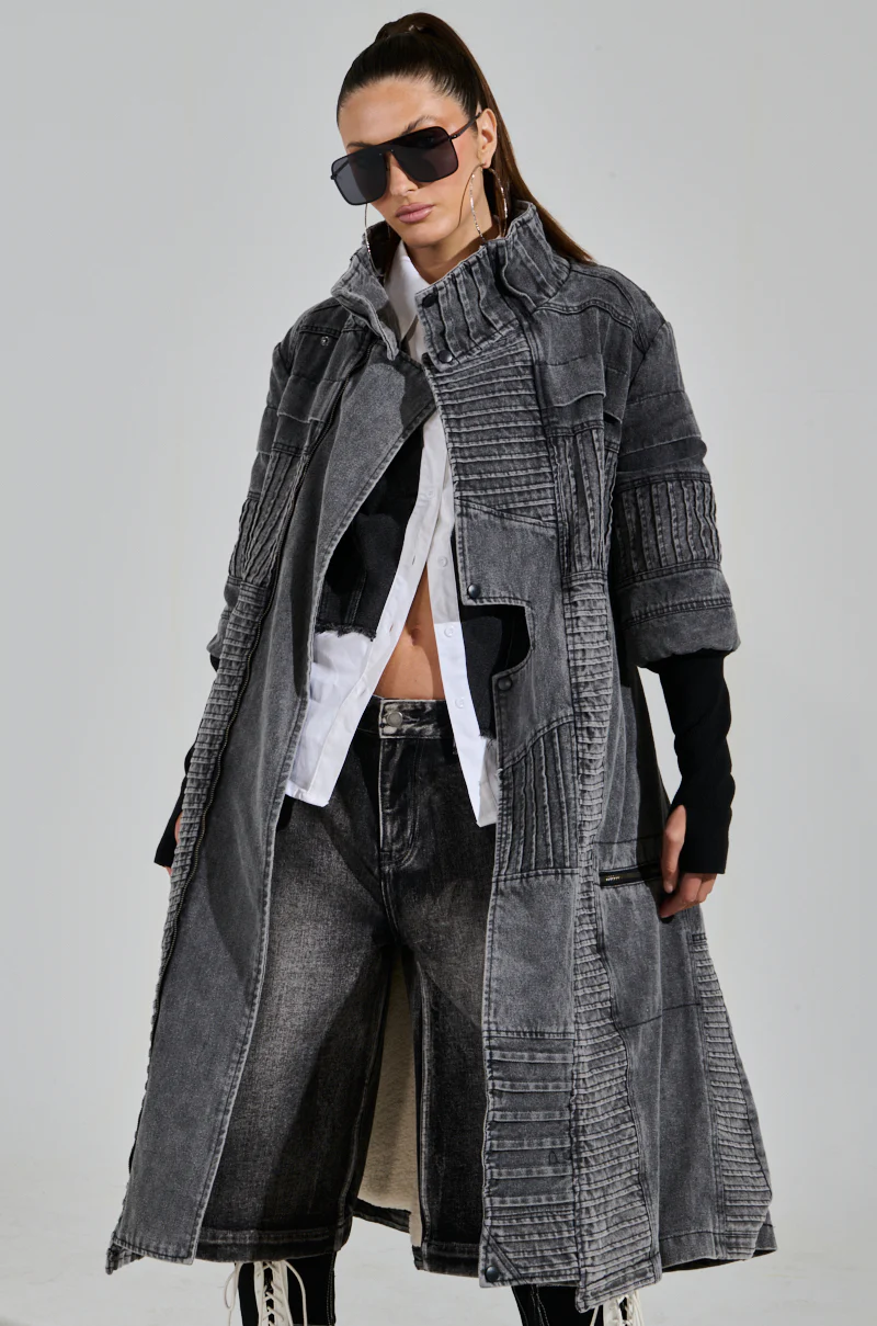 VORTEX DENIM TRENCH COAT - Image 3