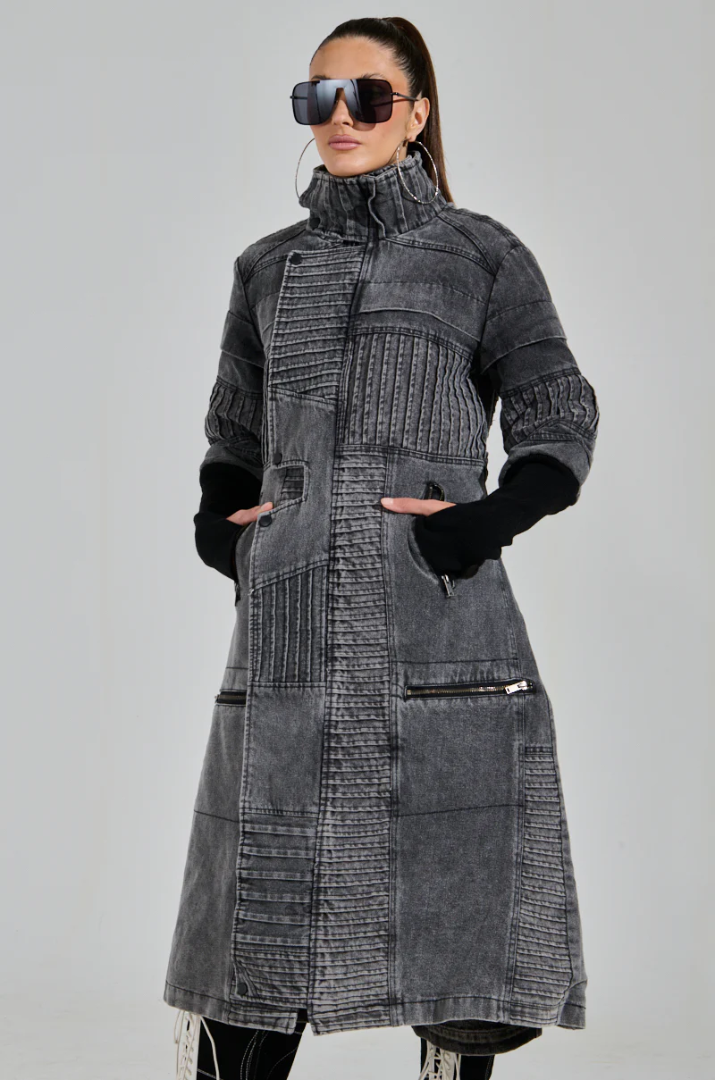 VORTEX DENIM TRENCH COAT - Image 4