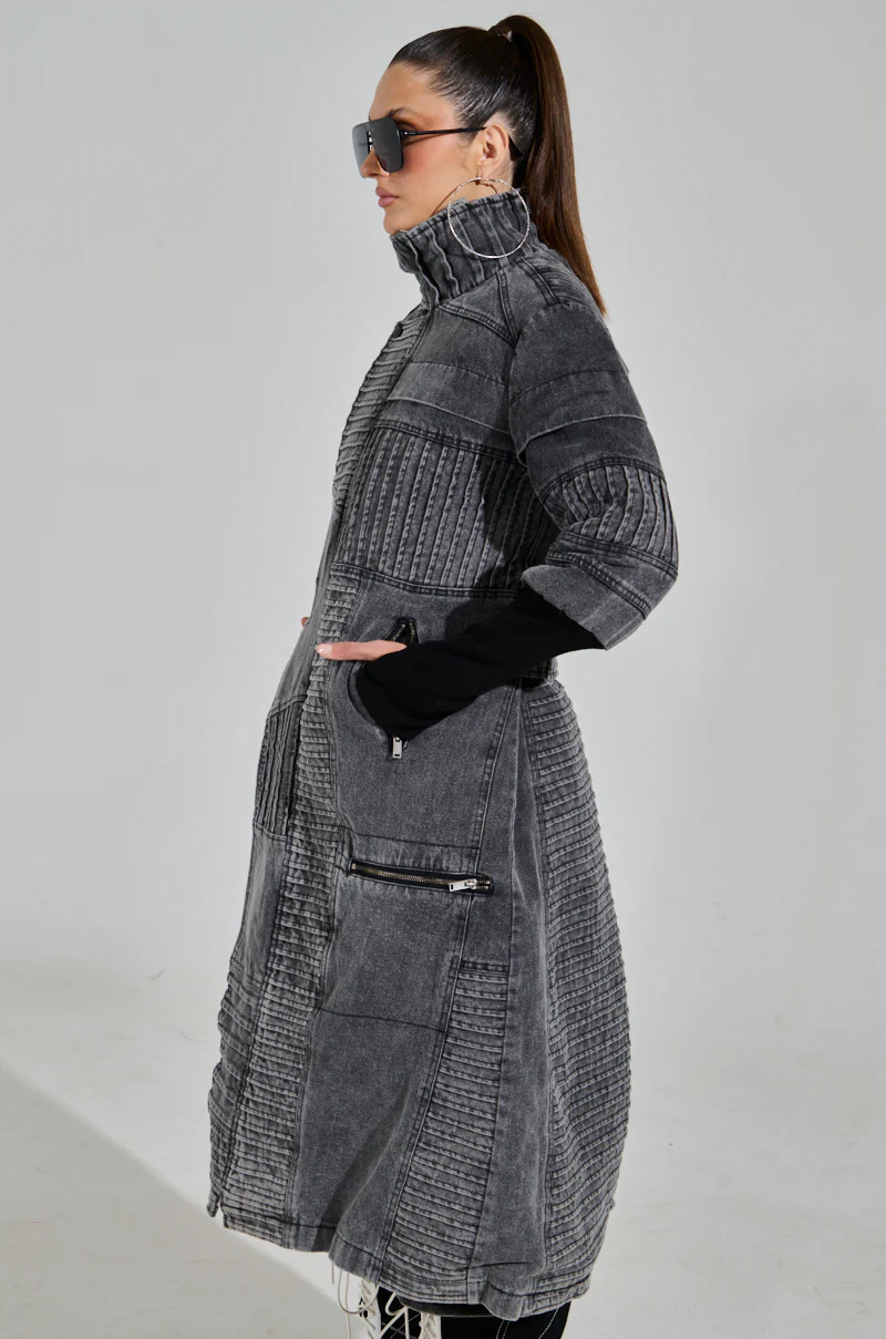 VORTEX DENIM TRENCH COAT - Image 5