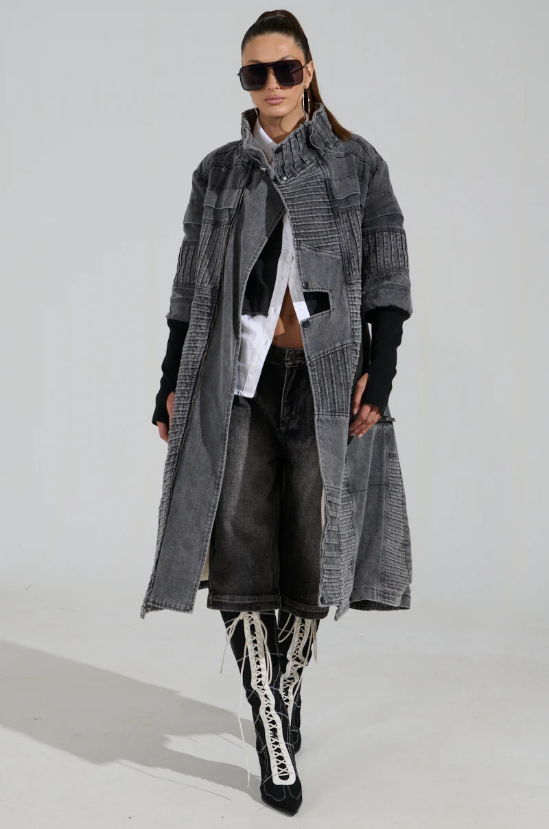 VORTEX DENIM TRENCH COAT - Image 7