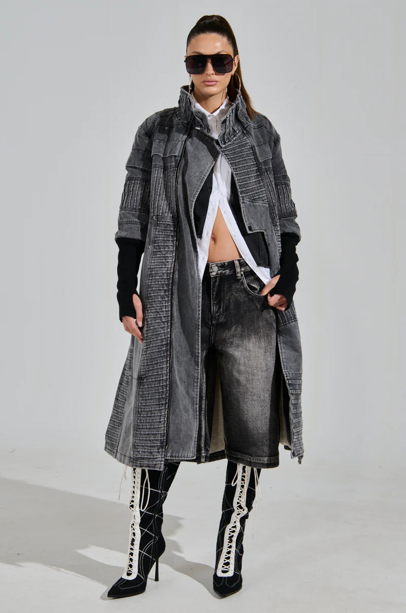 VORTEX DENIM TRENCH COAT - Image 8