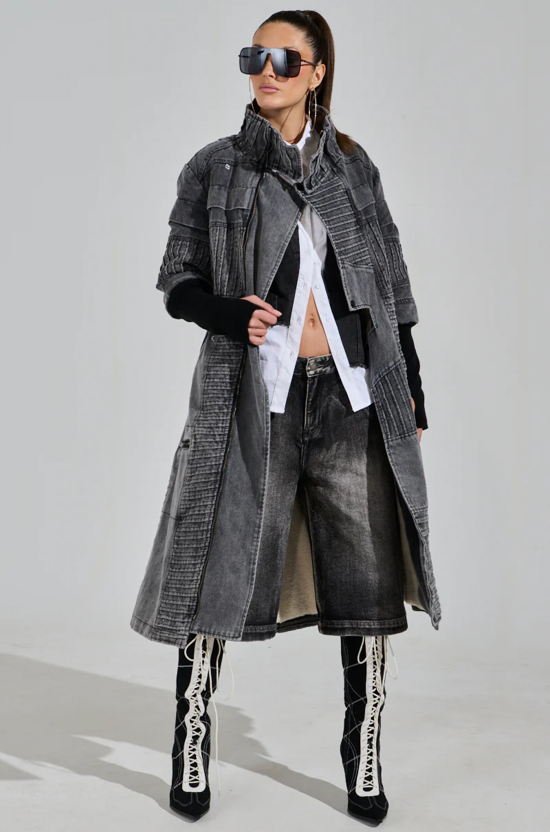 VORTEX DENIM TRENCH COAT - Image 9