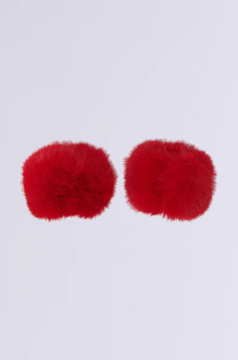 WARM AND FUZZY FAUX FUR CUFFS - Image 3