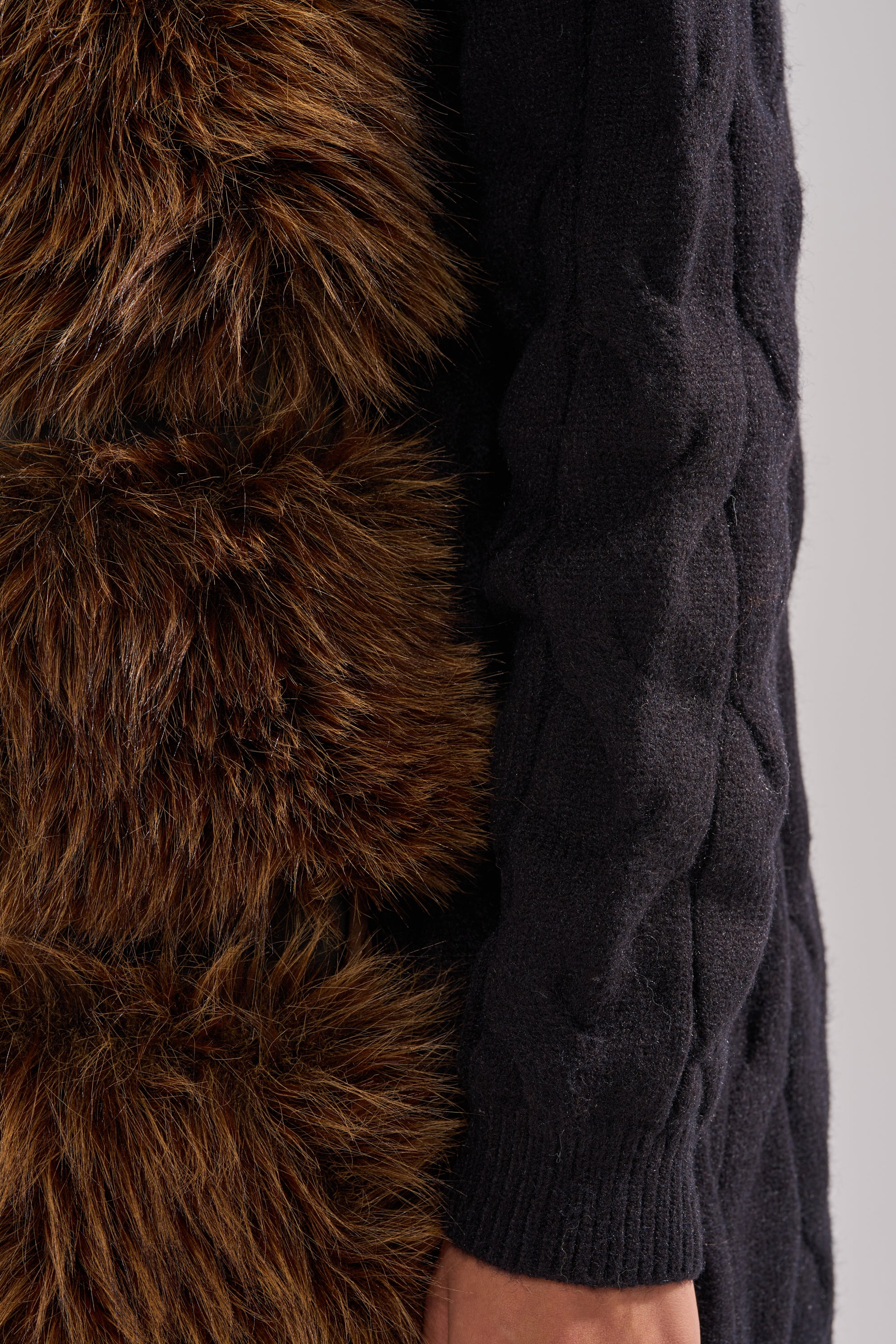 WARM ME UP LONG CARDIGAN WITH FUR - Image 13