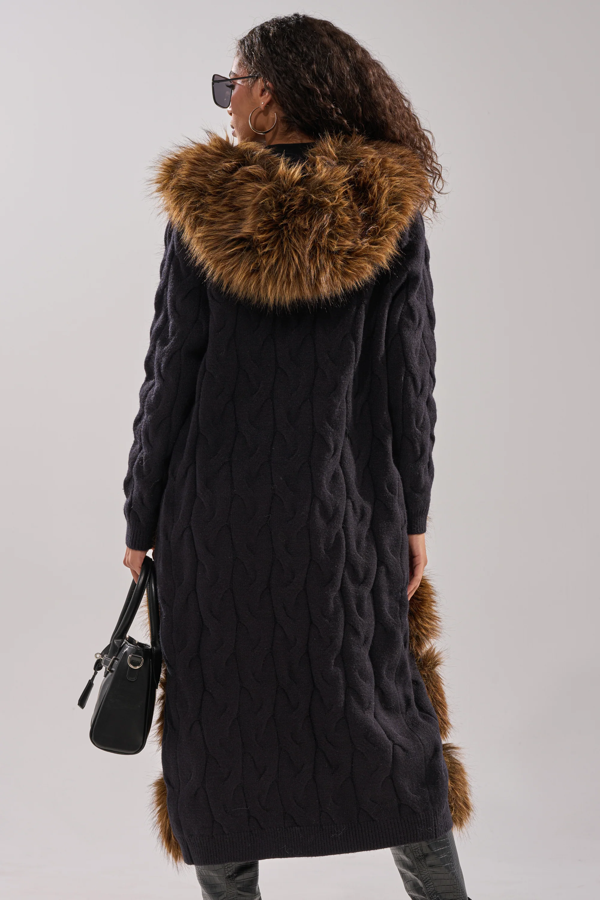 WARM ME UP LONG CARDIGAN WITH FUR - Image 7