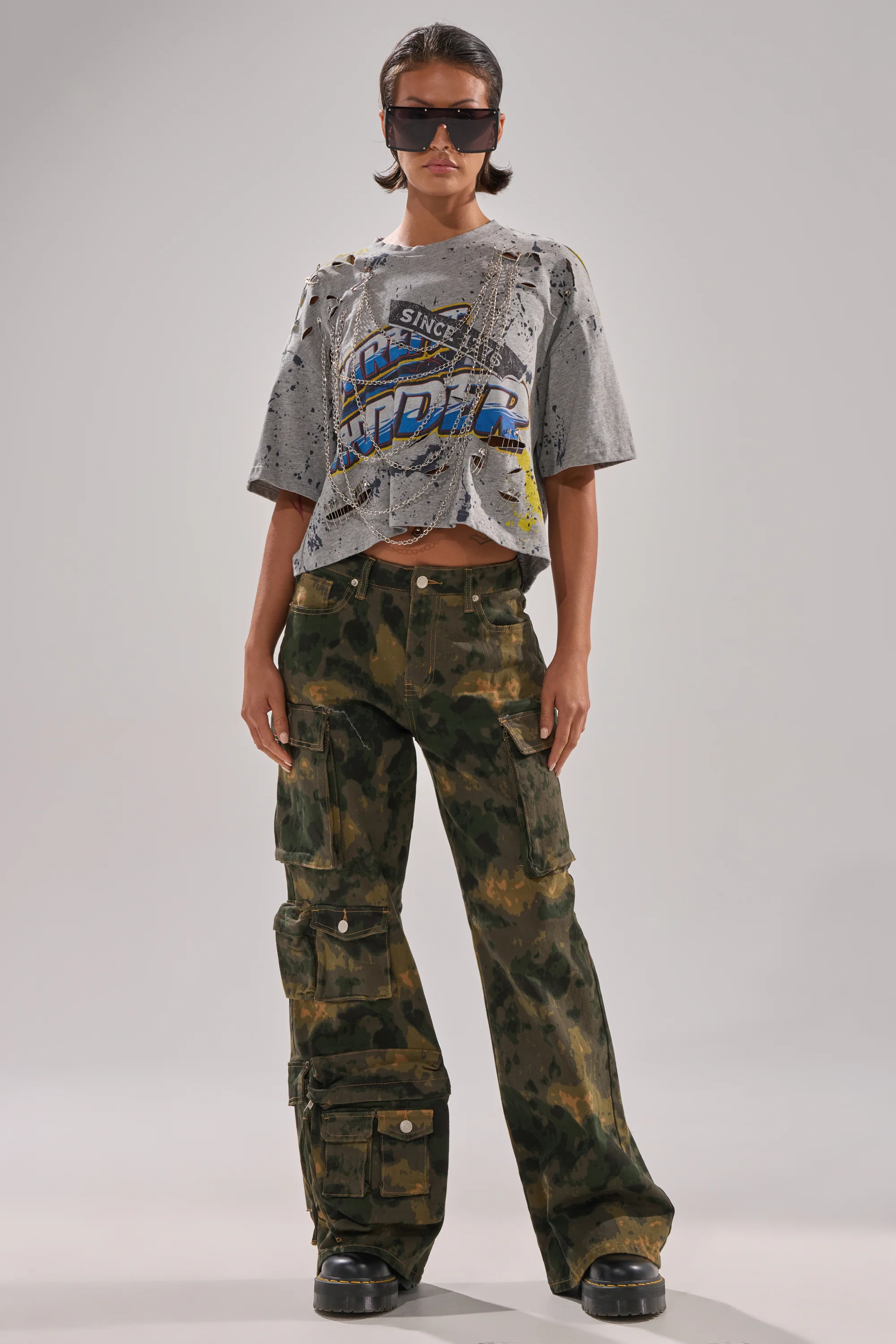 WASHED UP CARGO CAMO PANT - Image 6