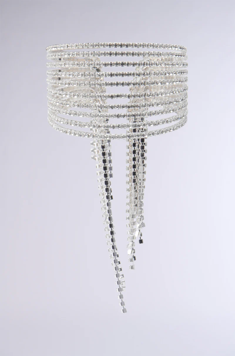 WATERFALL LOVE CUFF IN SILVER - Image 2