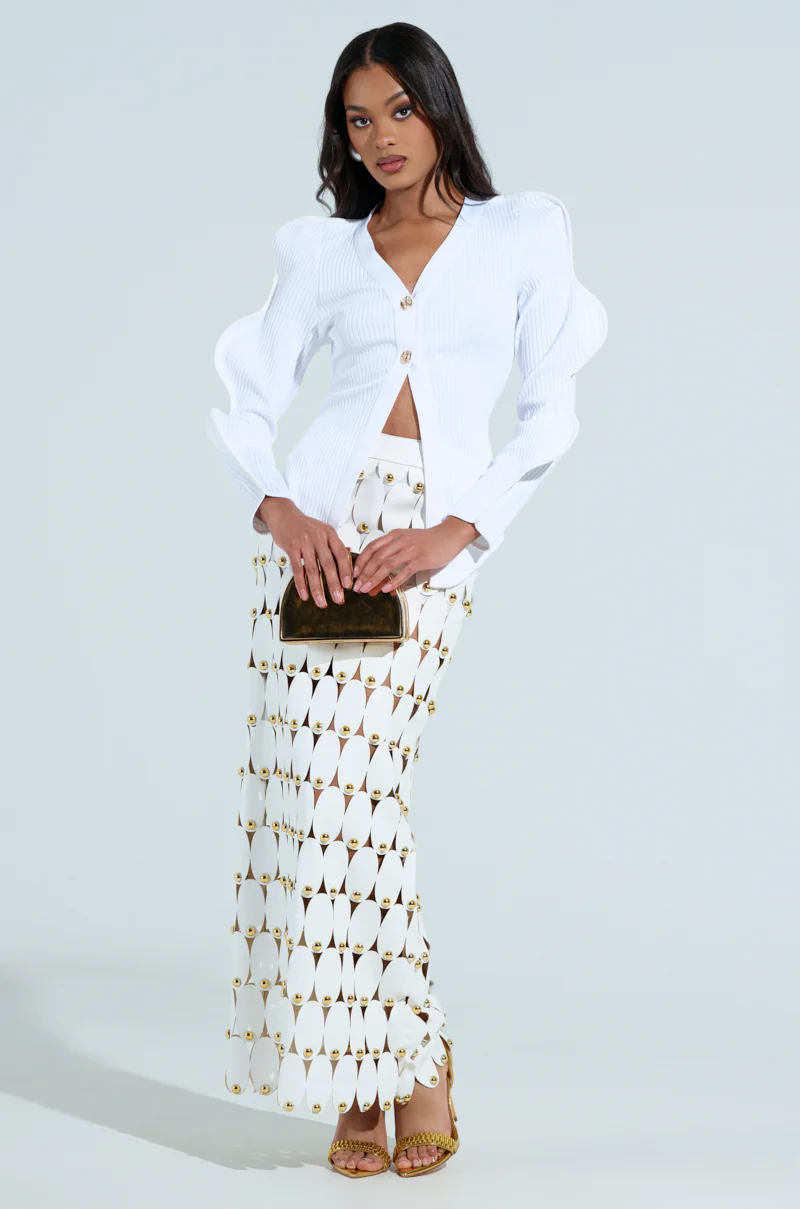 WAVY CARDIGAN IN WHITE - Image 5