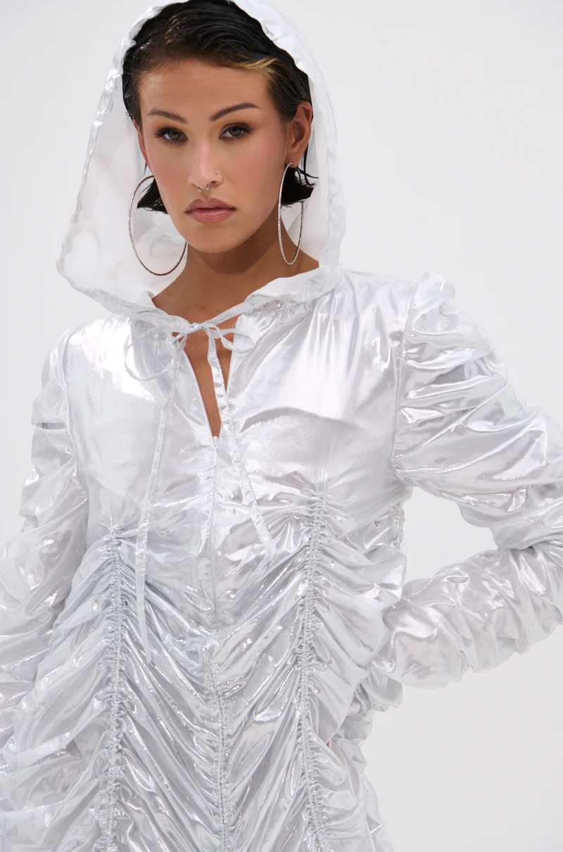 WAYS TO GO METALLIC ADJUSTABLE DRESS IN WHITE - Image 13
