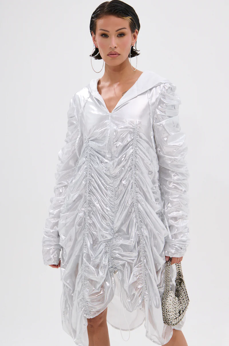 WAYS TO GO METALLIC ADJUSTABLE DRESS IN WHITE - Image 3