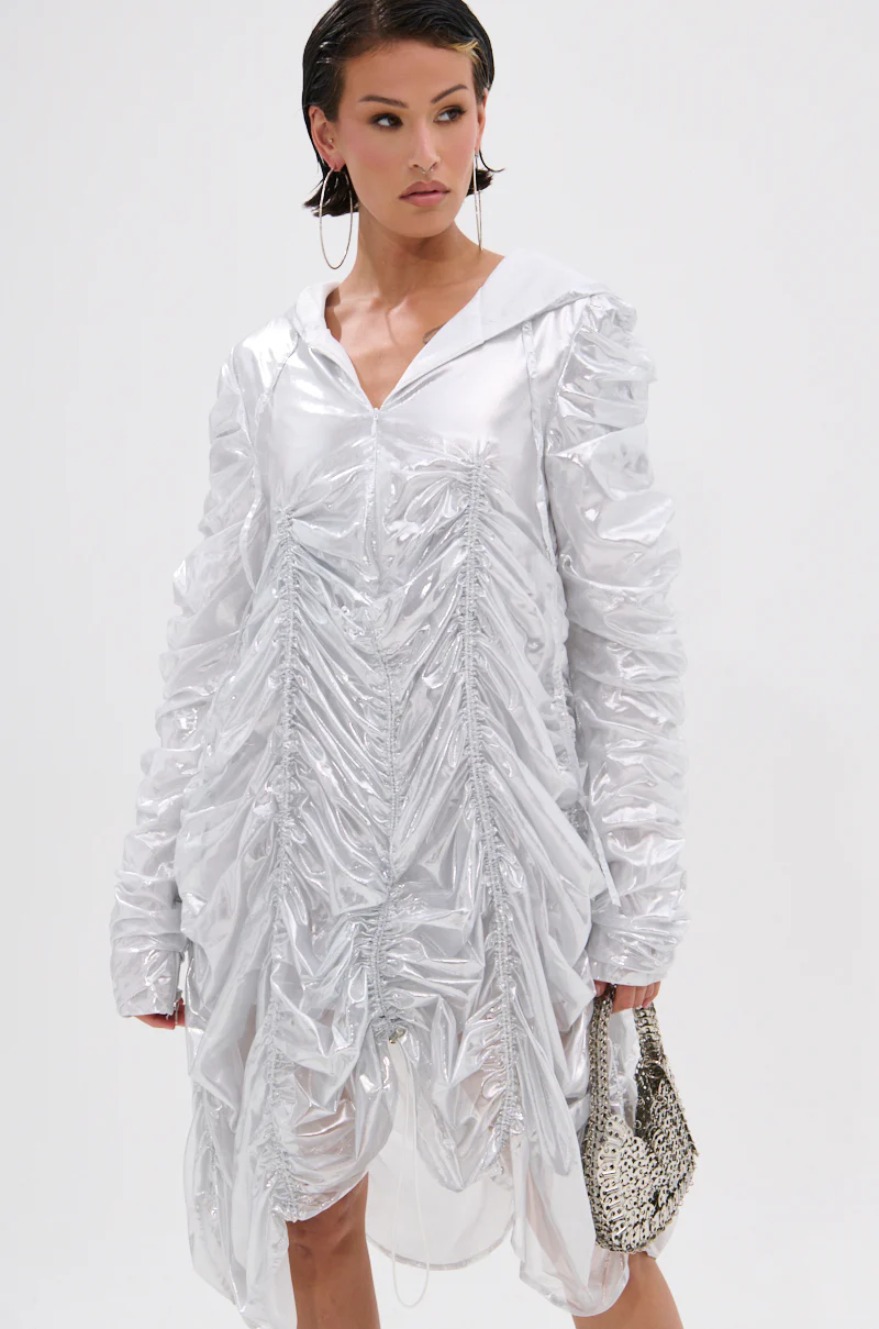 WAYS TO GO METALLIC ADJUSTABLE DRESS IN WHITE - Image 4