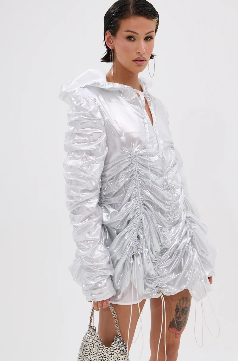 WAYS TO GO METALLIC ADJUSTABLE DRESS IN WHITE - Image 5