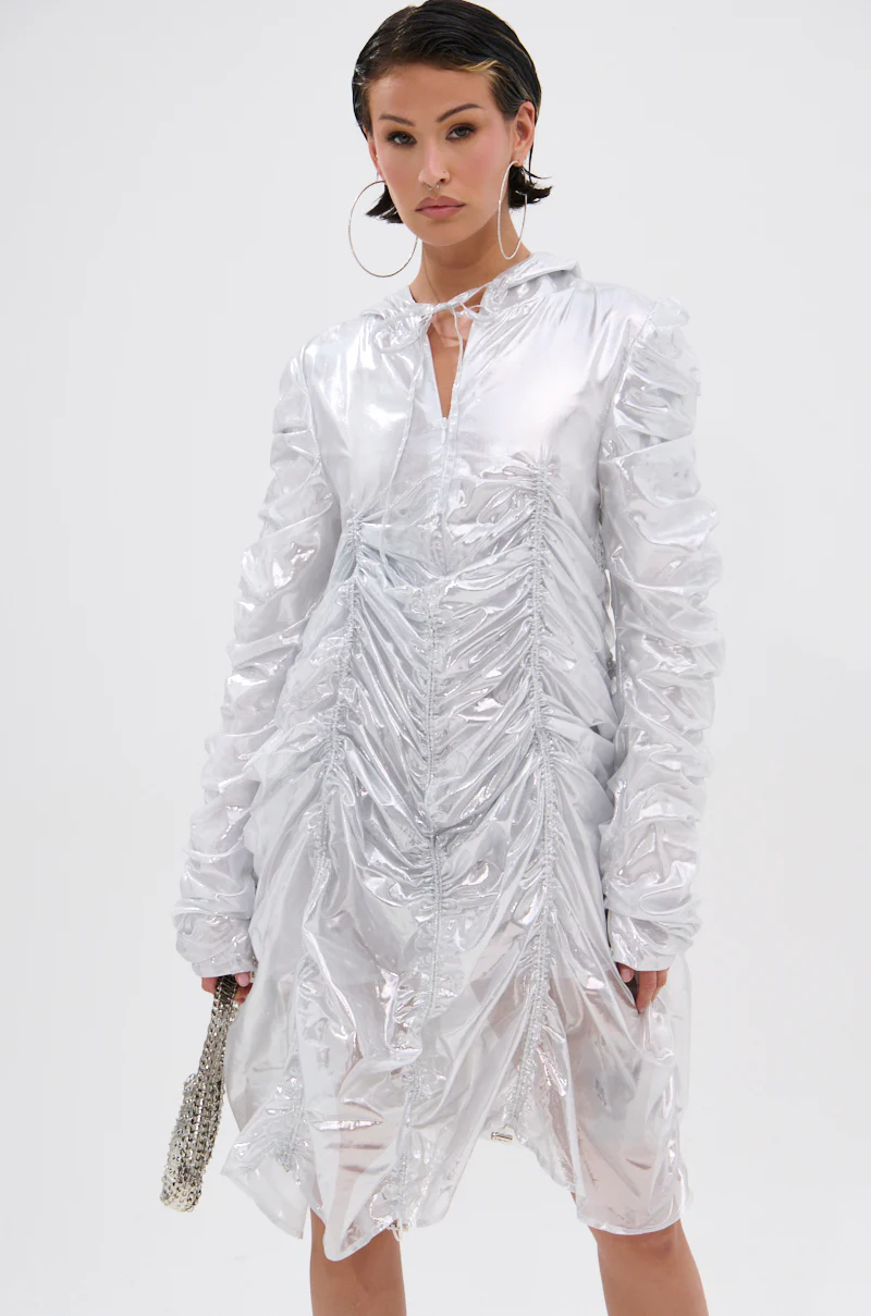 WAYS TO GO METALLIC ADJUSTABLE DRESS IN WHITE - Image 6