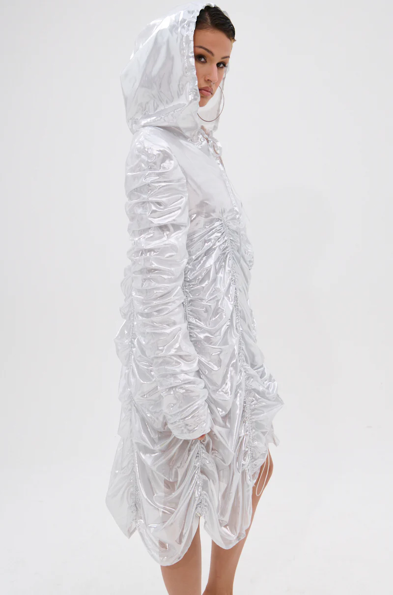 WAYS TO GO METALLIC ADJUSTABLE DRESS IN WHITE - Image 8