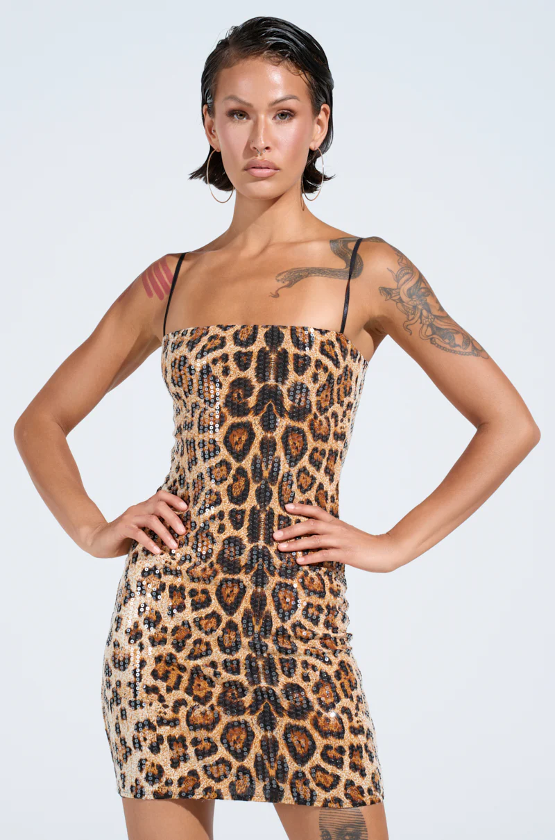 WE ALL FAM LEOPARD PRINT MINI DRESS - Image 2