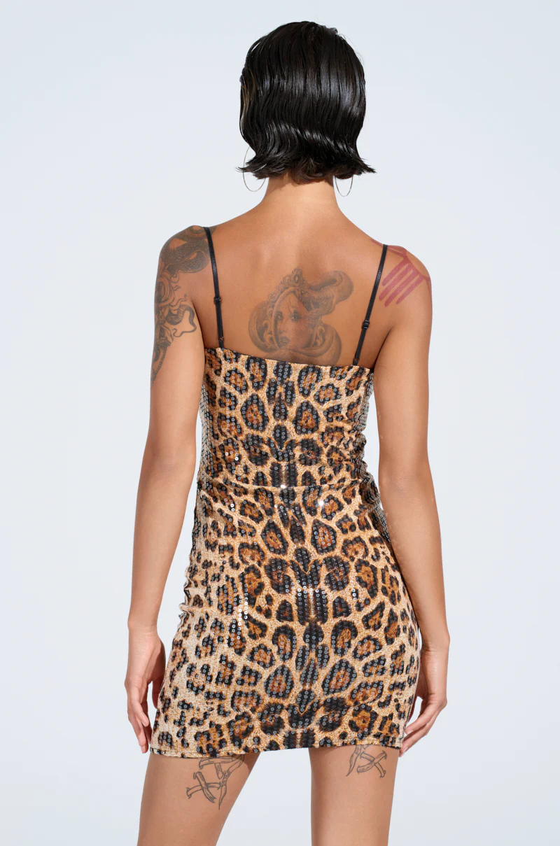 WE ALL FAM LEOPARD PRINT MINI DRESS - Image 5