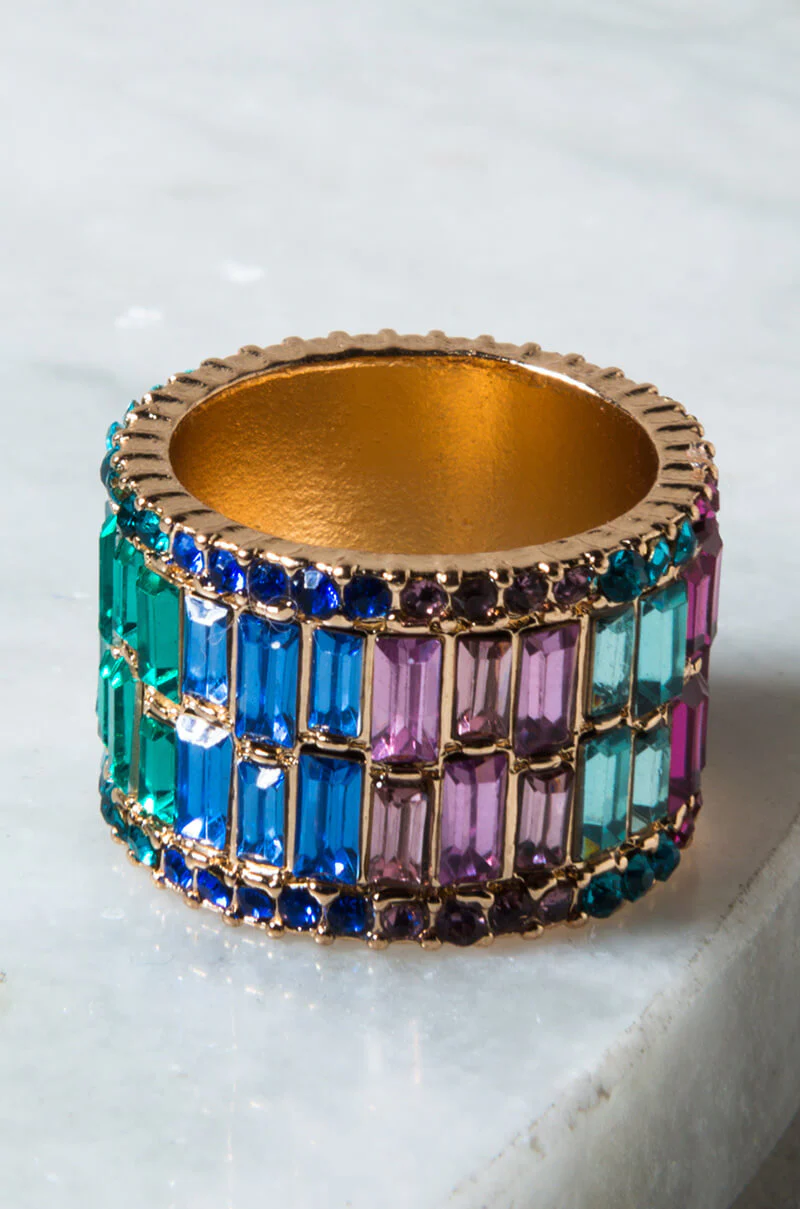 WEDDING BARBIE COCKTAIL RING PINK MULTI