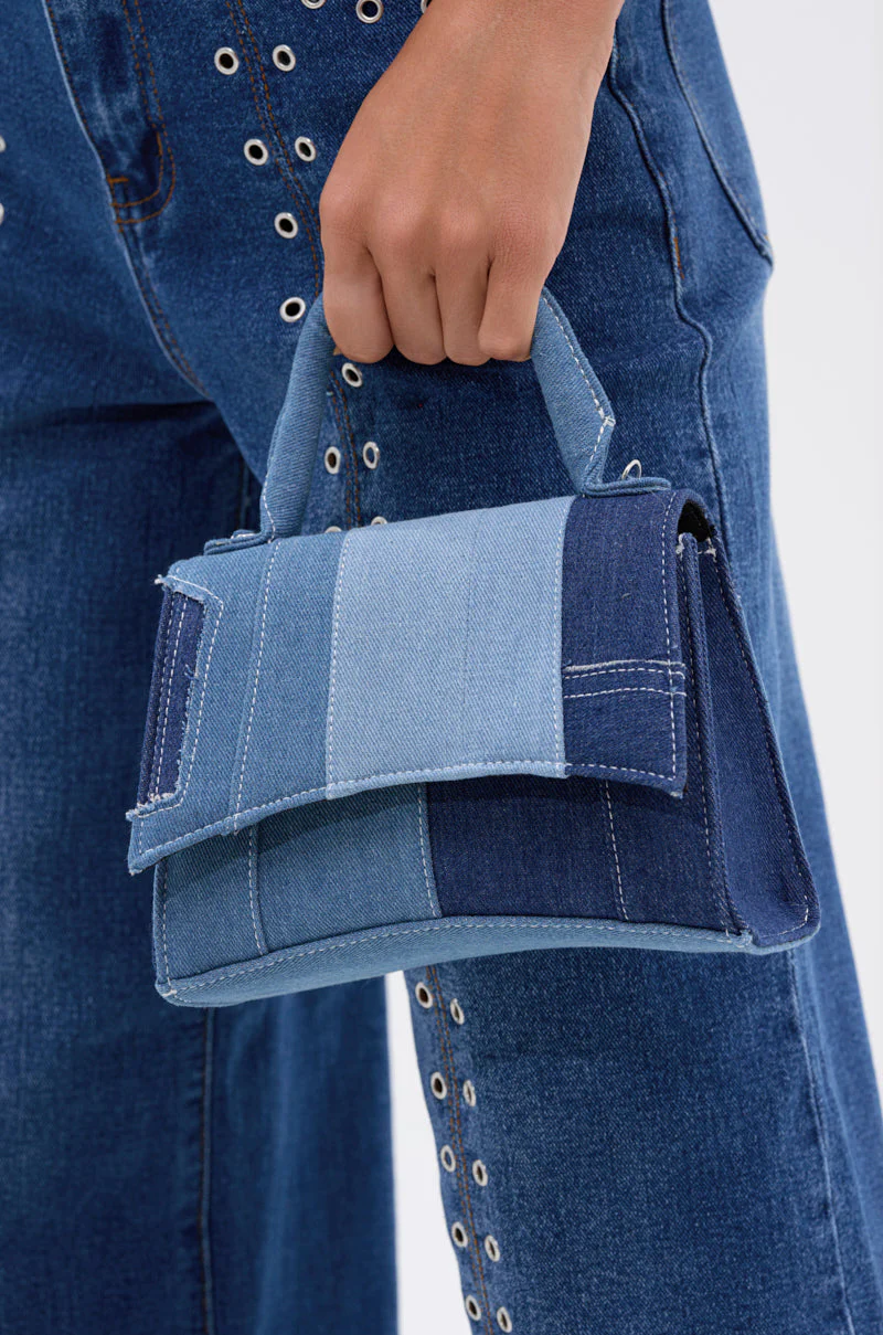 WESTIE PATCHWORK DENIM PURSE - Image 2