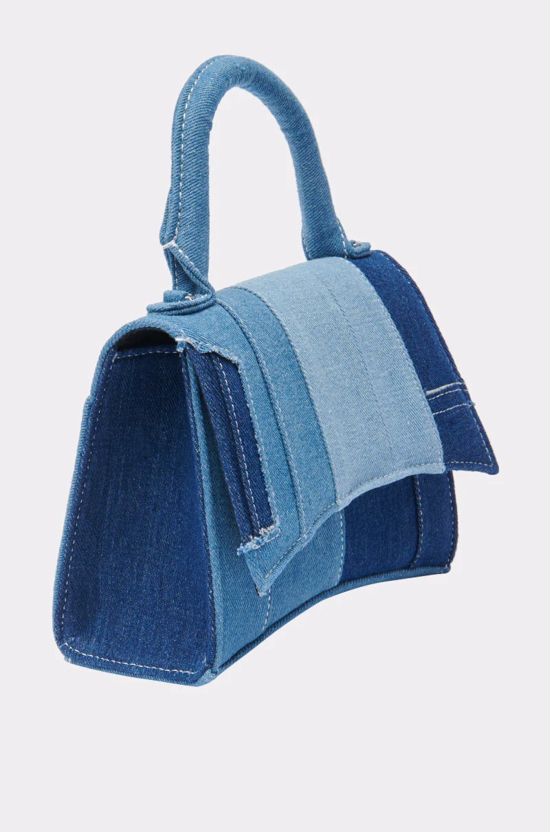 WESTIE PATCHWORK DENIM PURSE - Image 4