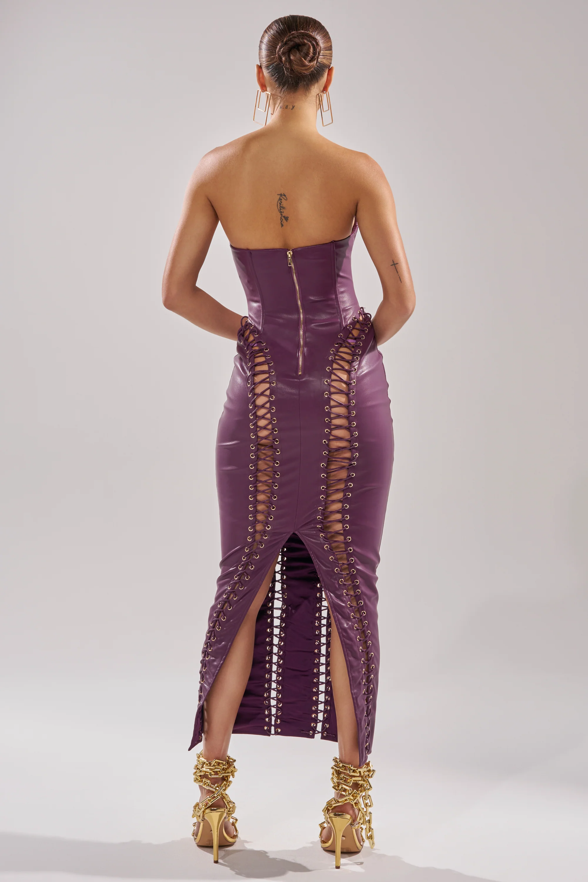WHAT THE HELLY PU MIDI DRESS - Image 8