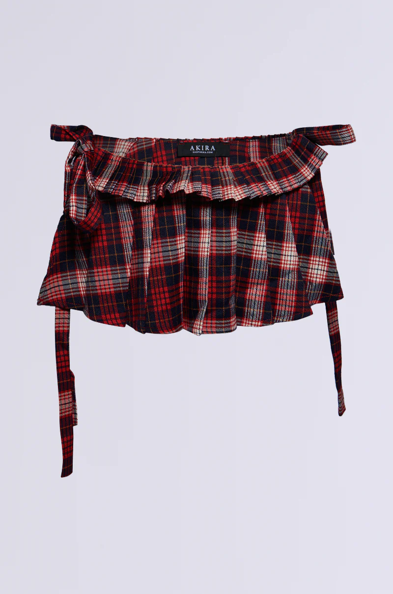 WHEN IN LONDON TIE SIDE BELT SKIRT - Image 8
